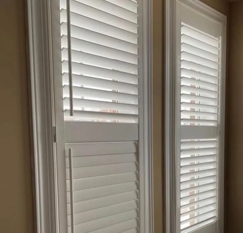 Tall shutters on a pair of doors